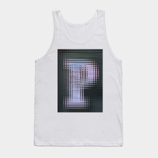 CAPITAL LETTER P. BLURRED but BOLD UPPER CASE Tank Top